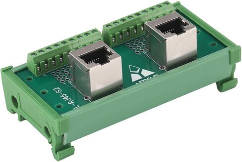 RJ45 8P8C DIN السكك الحديدية جبل موصل إيثرنت توزيع لوحة القطع ، 1Way RJ45 مقبس عمودي موصل كتلة المحطة in Kuwait