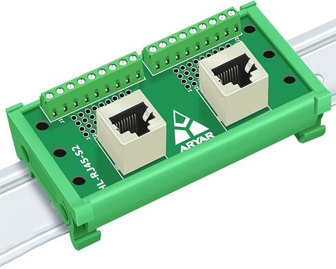 RJ45 8P8C DIN السكك الحديدية جبل موصل إيثرنت توزيع لوحة القطع ، 1Way RJ45 مقبس عمودي موصل كتلة المحطة in Kuwait