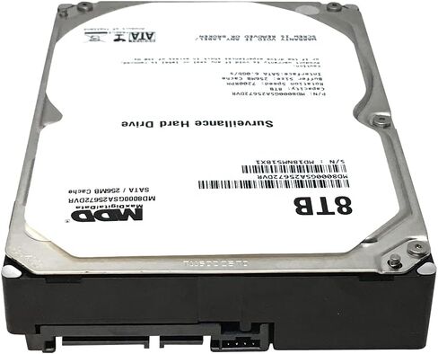 محرك الأقراص الصلبة الداخلي MaxDigitalData 8 تيرابايت 7200 دورة في الدقيقة 256 ميجابايت كاش SATA 6.0 جيجابت/ثانية 3.5 بوصة للمراقبة (MD8000GSA25672DVR) - ضمان لمدة 3 سنوات (متجدد) in Saudi Arabia
