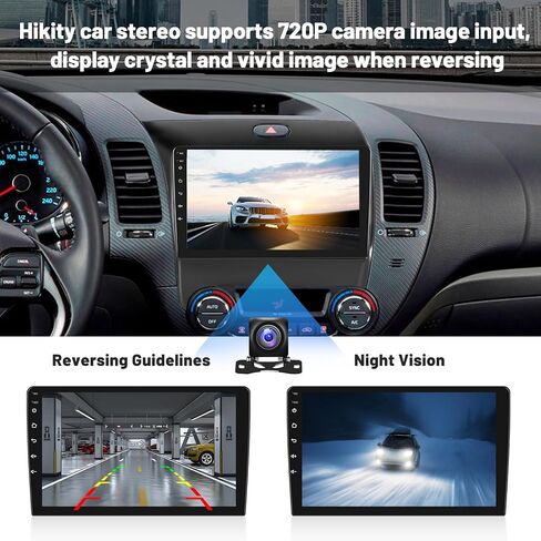 [2+64G] لراديو Kia Forte Cerato K3 2013-2018 Wireless CarPlay Android Auto، Hikity Android 9 بوصة تعمل باللمس GPS وراديو مع ميكروفون كاميرا احتياطية WiFi RDS BT in Saudi Arabia