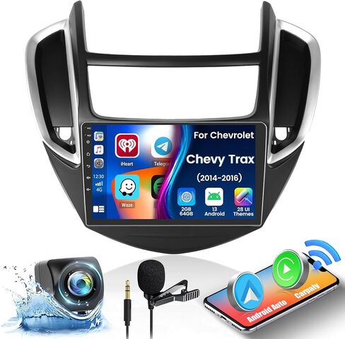 Fuluku[for Chevy Trax 2014-2016] 2+64GB Android 13 ستيريو سيارة مع تشغيل سيارة لاسلكية Android Auto، شاشة لمس 9 بوصات راديو داش كيت GPS Navigation WiFi Bluetooth SWC Mic كاميرا احتياطية in Saudi Arabia