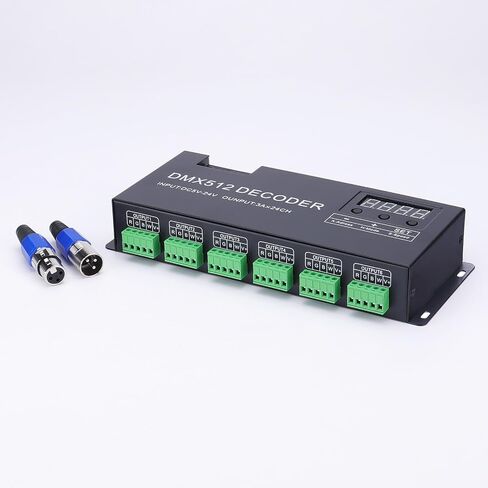 JOYLIT DMX512 LED فك تحكم 4 قنوات 4X4A 192 واط شاشة ديجيتال تيار مستمر 12 فولت-24 فولت ل RGBW 5050 3528 LED قطاع ضوء in Saudi Arabia