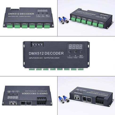 JOYLIT DMX512 LED فك تحكم 4 قنوات 4X4A 192 واط شاشة ديجيتال تيار مستمر 12 فولت-24 فولت ل RGBW 5050 3528 LED قطاع ضوء in Saudi Arabia