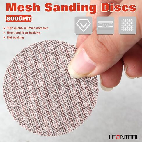 2 Inch Mesh Abrasive Mesh Sandpaper Hook and Loop Sanding Discs 320 Grit, Pack of 35 Dust Free Net Sandpaper Abrasives Pads Drywall Sander Sandpaper for Metal, Wood, Composites in Saudi Arabia