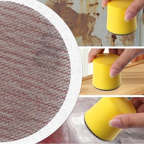 2 Inch Mesh Abrasive Mesh Sandpaper Hook and Loop Sanding Discs 320 Grit, Pack of 35 Dust Free Net Sandpaper Abrasives Pads Drywall Sander Sandpaper for Metal, Wood, Composites in Saudi Arabia