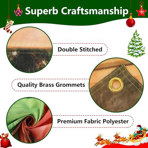 Extra Large Christmas Banner 72" x 48" Merry Grinchmas Grinch Fireplace Xmas Celebration Photography Holiday Winter Christmas Backdrop for Indoor Outdoor Garden,Party Home Decor in Kuwait