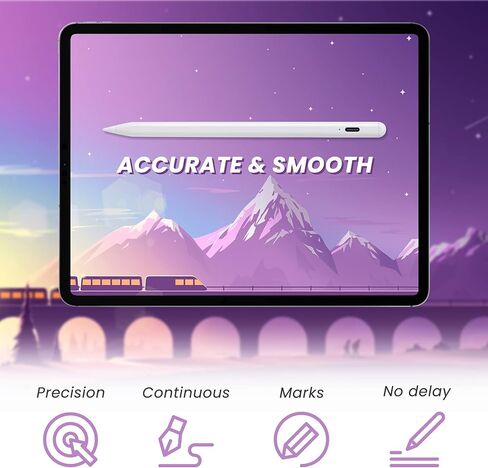 iPad Air Pencil 2024 - Stylus Pen for iPad Air M2 11" 13", iPad 10th 9th Generation, iPad Air 5th 4th Generation - Magnetic and Palm Rejection iPad Air Pen Fast Charging, Black in Kuwait