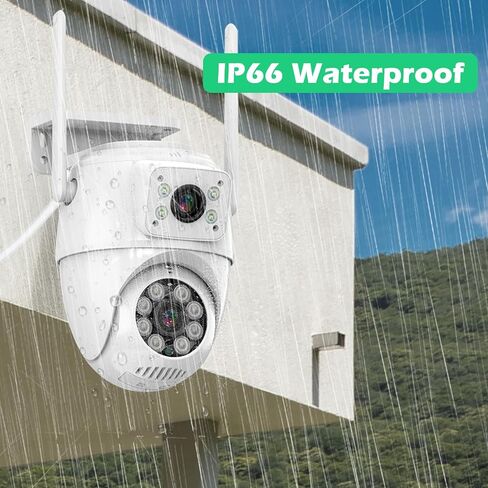 Security Camera Wireless Outdoor, Outside Camera with 3M Cord for Home, 24/7 Recording, AI Human Tracking, Full Color Night, IP66 Waterproof, 2-Way Talk,SD/Cloud Storage in Kuwait