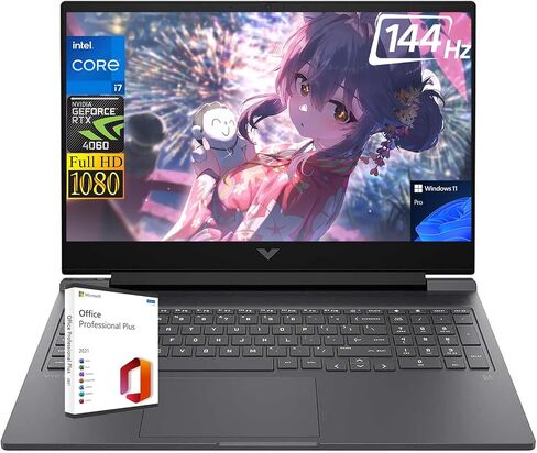 HP 2024 أحدث كمبيوتر محمول للألعاب Victus، شاشة 16.1 بوصة FHD 144 هرتز، i7-13700HX، NVIDIA GeForce RTX 4060، 64 جيجابايت DDR5، 1 تيرابايت SSD، لوحة مفاتيح بإضاءة خلفية، Windows 11 Pro، مع ترخيص Microsoft Office مدى الحياة in Saudi Arabia