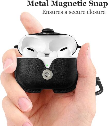 حافظة Airpods Pro جلدية، حافظة Airpod Pro ممتازة لـ Airpods Pro [مصباح LED أمامي مرئي] غطاء حماية Airpod 3 in Saudi Arabia
