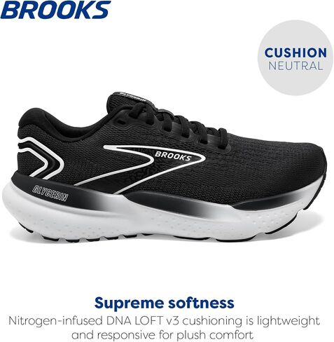 Brooks Women’s Glycerin 21 Neutral Running Shoe - Oyster/Black/Orchid Bouquet - 9 Medium in Saudi Arabia