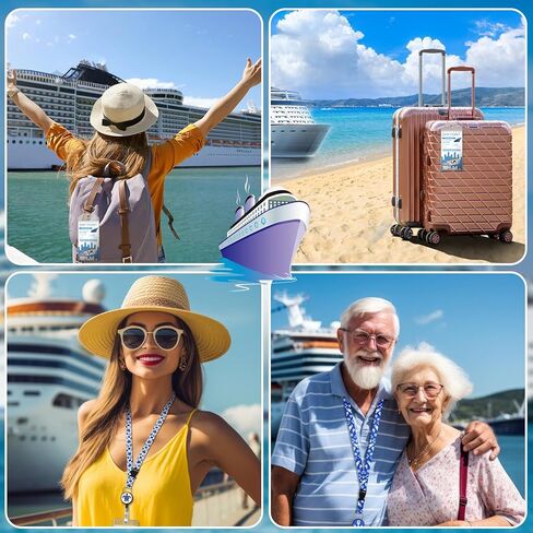 4 قطع من حبل الرحلات البحرية لبطاقات الشحن، حبال الرحلات البحرية القابلة للسحب مع حامل بكرة شارة الهوية المقاومة للماء وملحقات أساسيات الرحلات البحرية in Kuwait