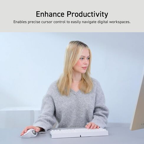 ELECOM Ergonomic Comfort Design Trackball IST Wireless 2.4GHz Connection, Smooth Tracking with Ruby Ball Bearing, 36mm Ball, Thumb Control, Compatible for Windows, PC, and Mac Black (M-IT10DRBK) in Saudi Arabia