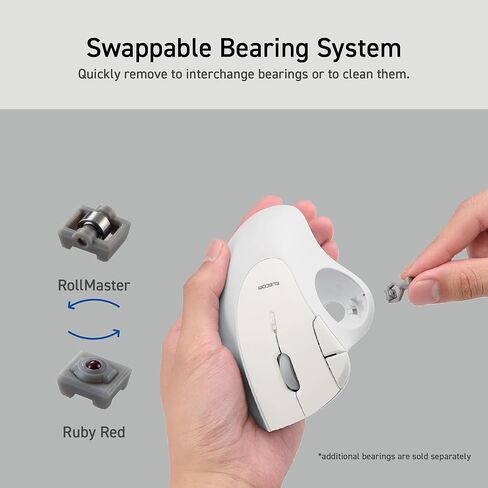 ELECOM Ergonomic Comfort Design Trackball IST Wireless 2.4GHz Connection, Smooth Tracking with Ruby Ball Bearing, 36mm Ball, Thumb Control, Compatible for Windows, PC, and Mac Black (M-IT10DRBK) in Saudi Arabia