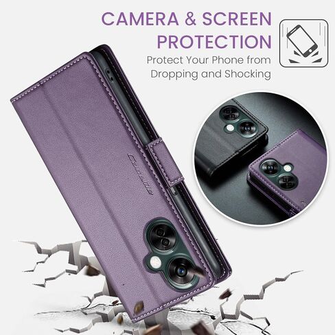 حافظة ون بلس نورد N30 5G، محفظة من جلد البولي يوريثان قابلة للطي مع حامل بطاقة، حجب RFID، غطاء هاتف مقاوم للصدمات، أزرق مخضر in Kuwait