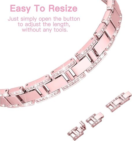 Wipalor Dressy X Band for Apple Watch Bands 41mm 40mm 38mm for Women, Bling Diamond Metal Bracelet iWatch Bands for women, Designer Cute Band for Apple Watch Series 9 Bands SE 8 7 6 5 4 3 2 1Starlight in Kuwait