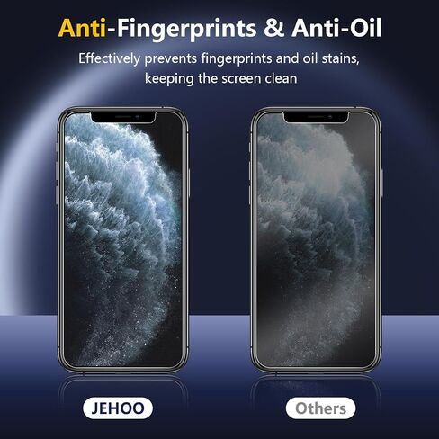[عبوة من قطعتين] واقي شاشة زجاجي غير لامع مصمم لهاتف iPhone 11 Pro Max/iPhone XS Max، مضاد للوهج، مضاد لبصمات الأصابع، إطار تثبيت، زجاج مقسى 9H in Saudi Arabia