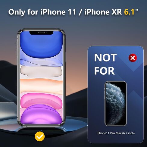 [عبوة من قطعتين] واقي شاشة زجاجي غير لامع مصمم لهاتف iPhone 11 Pro Max/iPhone XS Max، مضاد للوهج، مضاد لبصمات الأصابع، إطار تثبيت، زجاج مقسى 9H in Saudi Arabia