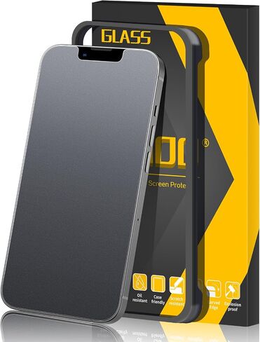 [عبوة من قطعتين] واقي شاشة زجاجي غير لامع مصمم لهاتف iPhone 11 Pro Max/iPhone XS Max، مضاد للوهج، مضاد لبصمات الأصابع، إطار تثبيت، زجاج مقسى 9H in Saudi Arabia