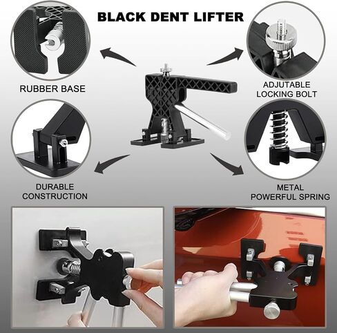 nihao 128PCS Auto Body Dent Repair Kit, Paintless Dent Repair Kit with Golden Lifter, T-Bar, Bridge Suction Cup Puller, Rubber Hammer& Glue Gun for Automobile Body Motorcycle Refrigerator in Saudi Arabia