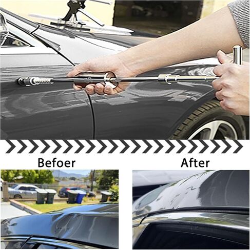 nihao 128PCS Auto Body Dent Repair Kit, Paintless Dent Repair Kit with Golden Lifter, T-Bar, Bridge Suction Cup Puller, Rubber Hammer& Glue Gun for Automobile Body Motorcycle Refrigerator in Saudi Arabia