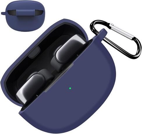 Miimall Bose Ultra Open Earbuds Silicone Case Cover,Soft Silicone Dust-Proof & Front LED Visible Protective Case for Bose Ultra Open Wireless Earbuds with Keychain (Dark Blue) in Saudi Arabia