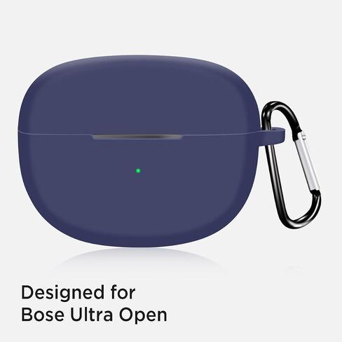 Miimall Bose Ultra Open Earbuds Silicone Case Cover,Soft Silicone Dust-Proof & Front LED Visible Protective Case for Bose Ultra Open Wireless Earbuds with Keychain (Dark Blue) in Saudi Arabia