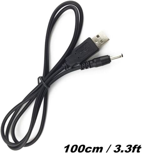 3 قطع كابل تمديد USB إلى كابل تيار مستمر - 5 فولت USB 2.0 منفذ ذكر إلى تيار مستمر 5 فولت ذكر 3.5 مم × 1.35 مم سلك طاقة أسود 100 سم (3.3 قدم) in Kuwait