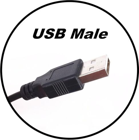3 قطع كابل تمديد USB إلى كابل تيار مستمر - 5 فولت USB 2.0 منفذ ذكر إلى تيار مستمر 5 فولت ذكر 3.5 مم × 1.35 مم سلك طاقة أسود 100 سم (3.3 قدم) in Kuwait