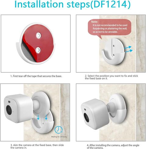 3 Pack Adhesive Wall Mount for Blink Mini 2, No-Drill Camera Mount Easy to Install (Black) in Saudi Arabia
