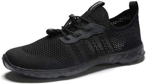 حذاء SUOKENI نسائي سريع الجفاف سهل الارتداء على الماء للشاطئ أو الرياضات المائية باللون الأسود والأبيض، المقاس: US 7/EU 38 in Kuwait