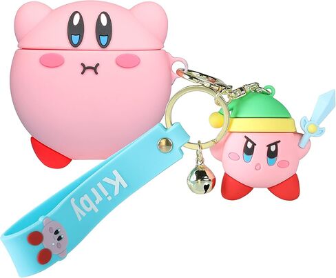 Besoar Keychain Kriy for Airpod 1/2 حافظة كارتونية لطيفة عصرية رائعة من السيليكون غطاء شخصية لتصميم Airpods، غلاف حماية فريد من نوعه Kawaii مضحك وممتع للفتيات والنساء والرجال والأولاد حافظات Air Pods 2&1 in Kuwait