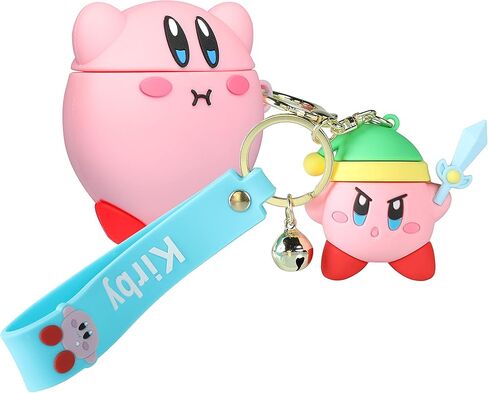 Besoar Keychain Kriy for Airpod 1/2 حافظة كارتونية لطيفة عصرية رائعة من السيليكون غطاء شخصية لتصميم Airpods، غلاف حماية فريد من نوعه Kawaii مضحك وممتع للفتيات والنساء والرجال والأولاد حافظات Air Pods 2&1 in Kuwait