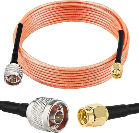 SMA Male to N Male Cable 1ft,2 Pack RG316 SMA to N Cable 50 Ohm for WiFi Router,GPS Receiver,Antenna,Signal Booster etc in Saudi Arabia