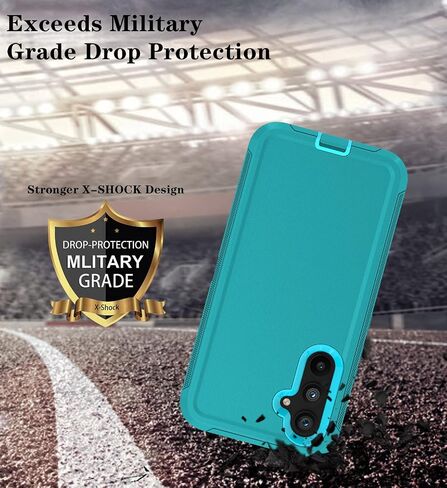 Qinmay for Samsung Galaxy A54 5G Phone Case, 3-Layer Cover, WineRedPink in Saudi Arabia