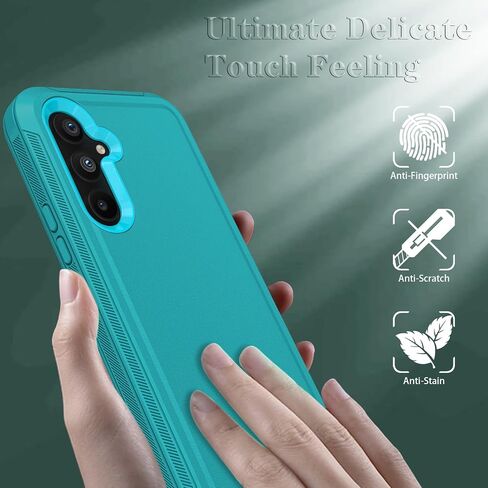 Qinmay for Samsung Galaxy A54 5G Phone Case, 3-Layer Cover, WineRedPink in Saudi Arabia