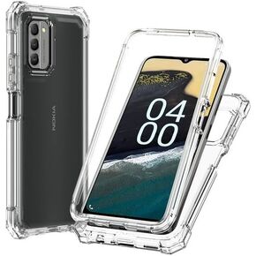 for Nokia G400 - Shockproof Phone Case w/Belt Clip Holster - VX Black
