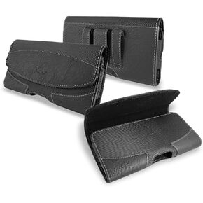 for Samsung Galaxy S23 Ultra Leather Case, TMAN Premium PU Leather Pouch case with [Belt Loop&Clip Holster] XL Size Fit for Samsung Galaxy S23 Ultra (Fits Phone with a Thick Protective Cover Case on)