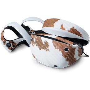 MightySkins Carbon Fiber Skin Compatible with Sony Playstation VR2 - Cow Hide | Protective, Durable Textured Carbon Fiber Finish | Easy to Apply & Change Styles | Made in The USA