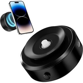 Electric Vacuum Magnetic Car Suction Cup Holder Mount, 360°Rotation Magnetic Car Cell Phone Holder, Strong Suction for Car Kitchen Mirro Gym Bath Shower & All Smooth Surface (Black)
