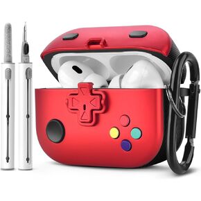 AIRSPO AirPods Pro 2nd Generation Case Cover with Cleaner Kit, Classic Game Player Design Case Military Hard Shell Protective Cover for Apple AirPods Pro 2/1 Charging Case for Kids Men Women