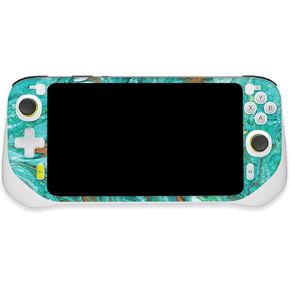 MightySkins Glossy Glitter Skin Compatible with Logitech G Cloud Gaming Handheld - Turquoise Ripple | Protective, Durable High-Gloss Glitter Finish | Easy to Apply | Made in The USA