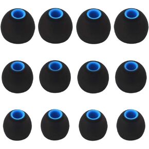 ALXCD Eartips for Sony in-Ear Headphone, (S/M/L) 6 Pair Silicone Replacement Ear Tips Cushion, Fit for SONY MDR XBA Series in-Ear Headset MDR-XB50AP XBA-H1 etc.[6 Pair/Black]