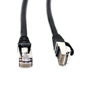 RiteAV RJ50 10p10c SFTP CAT5 Male to Male Cable with Shielded Connectors - Black - 2 Meter