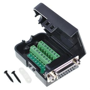 DB15 Female Connector Adaptor with Nut Terminal Breakout Board - Enhanced Protection and Easy Wiring
