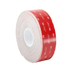 3M VHB Tape 5962 Permanent Bonding Tape Roll - 0.5 in. x 15 ft. Conformable Black Foam with Acrylic Adhesive., Large, Red