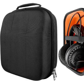 Geekria Shield Headphones Case Compatible with Audio-Technica ATH-AD900X, ATH-AG1X, ATH-AD500X, ATH-R70X Case, Replacement Hard Shell Travel Carrying Bag with Cable Storage (Black)