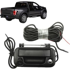 Rear Tailgate Handle Camera Backup Camera Fits for Ford F150 F250 F350 F450 F550 Explorer Sport Trac Mark LT 2004-2016 8L3Z-9943400-AC (Black)