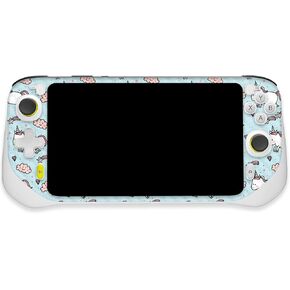 MightySkins Carbon Fiber Skin Compatible with Logitech G Cloud Gaming Handheld - Cute Unicorns | Protective, Durable Textured Carbon Fiber Finish | Easy to Apply | Made in The USA