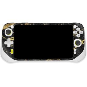 MightySkins Glossy Glitter Skin Compatible with Logitech G Cloud Gaming Handheld - Black Gold Marble | Protective, Durable High-Gloss Glitter Finish | Easy to Apply | Made in The USA